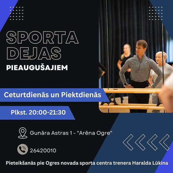 Sporta deju nodarbības gan pieaugušajiem, gan bērniem